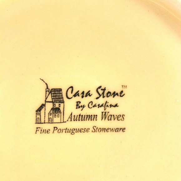 CASAFINA Casastone Autumn Waves‎ Large Stoneware Serving Bowl Mustard Yellow 11" - Picture 6 of 10